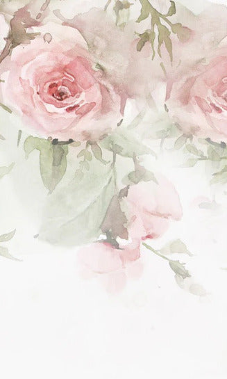 Papier peint Rose Aquarelle