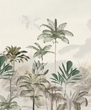 Papier peint panoramique jungle eden vert