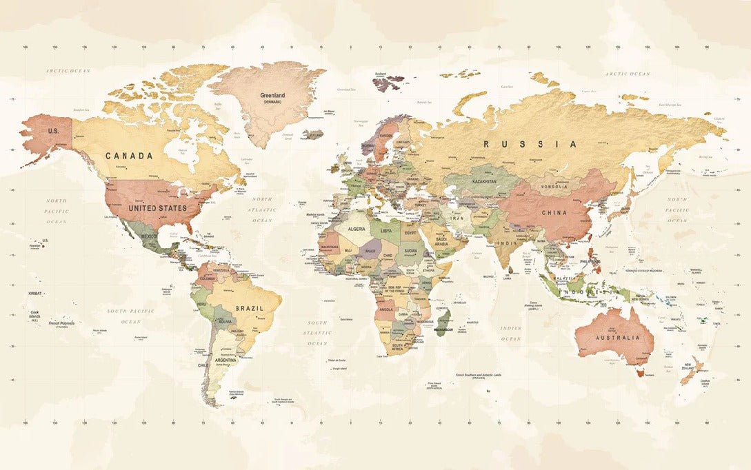 Fondo de escritorio de exploración panorámica del mapa del mundo