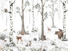 Papier peint animaux printemps forêt, XXL, tendance