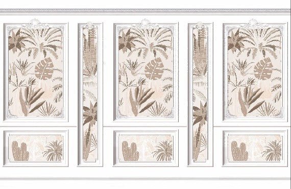 Haussmann plant molding wallpaper