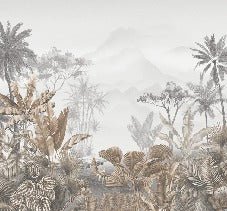 Papier peint tendance tropical sepia