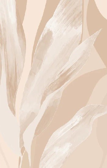 Papier peint étoffe florale beige, XXL, tendance