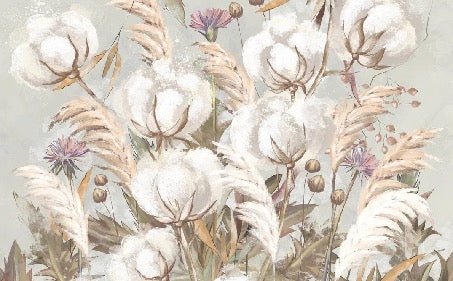 Papier peint panoramique fleur coton