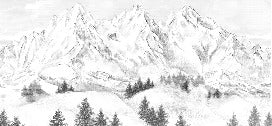 Papier peint montagne sommets de Chamonix, XXL, tendance