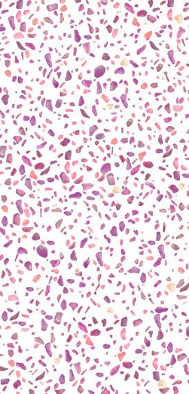 Tapete mit Terrazzo-Effekt in Rosa