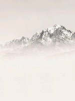 Il Monte Bianco nella nebbia seppia
