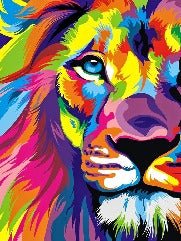 Papier peint panoramique lion color pop