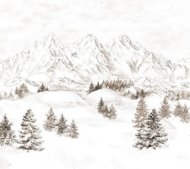 Tapete Bergmassiv der Alpen