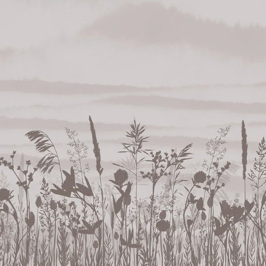 Papier peint panoramique brindille monochrome, XXL, tendance