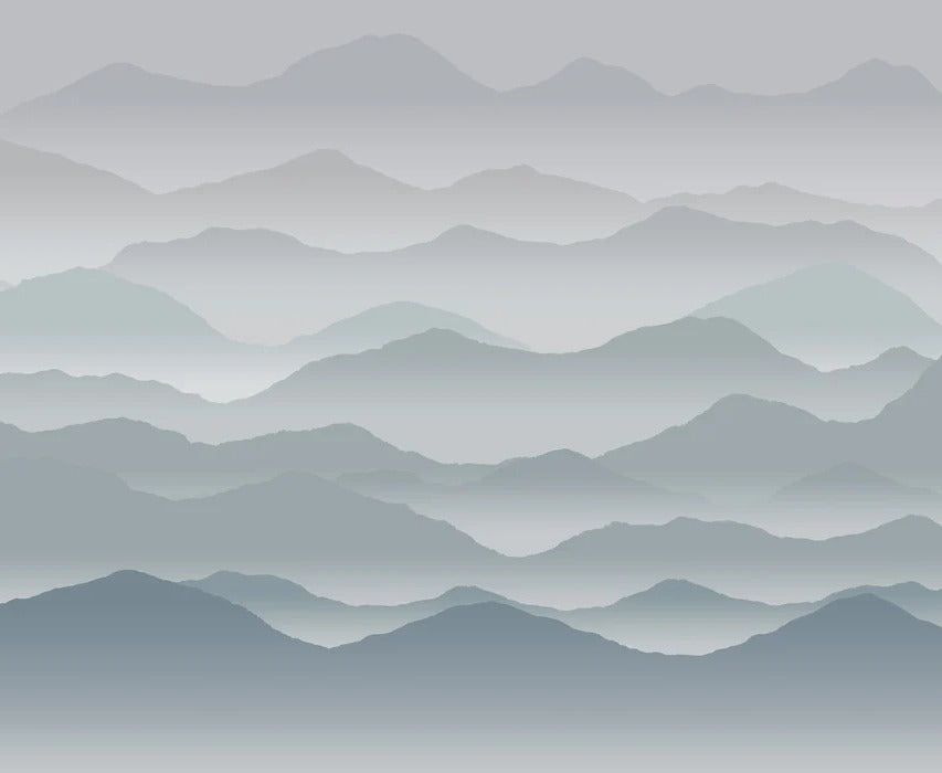 Papel pintado panorámico niebla cimes