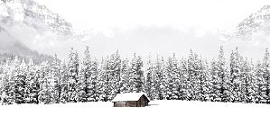 Papel pintado Chalet panorámico de montaña