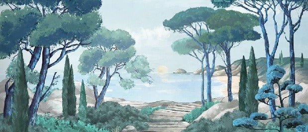 Papier peint balade dans les calanques, XXL, tendance