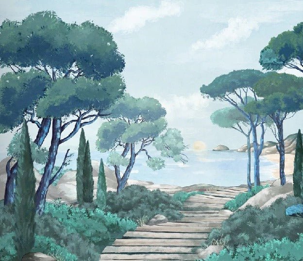 Papier peint balade dans les calanques