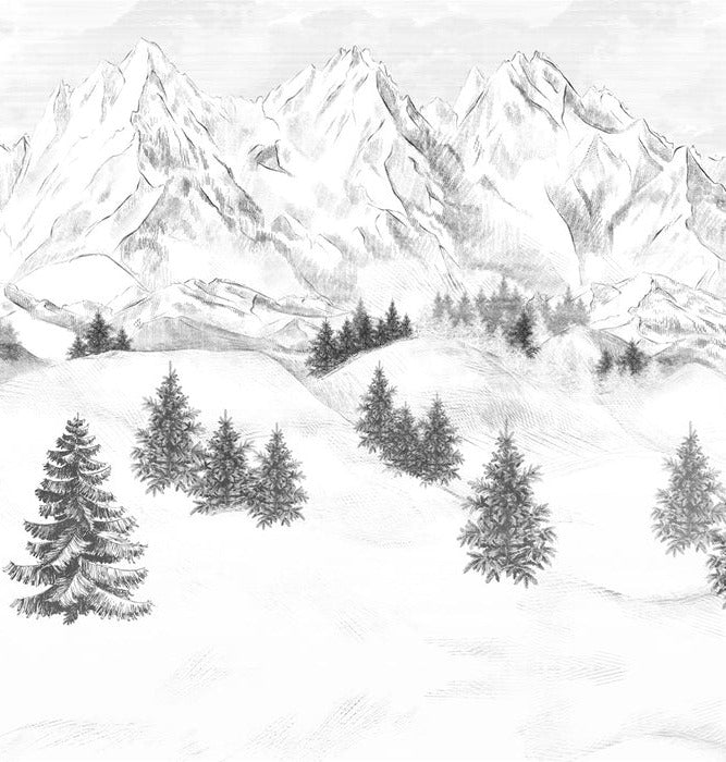 Papier peint montagne sommets de Chamonix