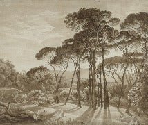 Papier peint panoramique paysage italien ambré, XXL, tendance