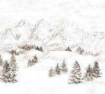 Papier peint montagne massif des Alpes