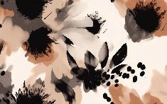 Papier peint fleur hypnotique