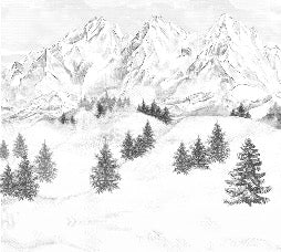Papier peint montagne sommets de Chamonix
