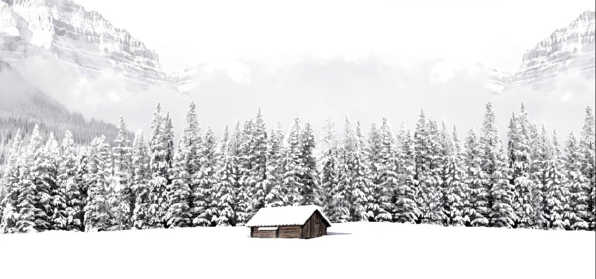 Carta da parati panoramica per chalet di montagna
