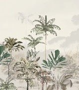 Papier peint panoramique jungle eden vert