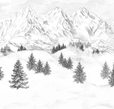 Tapete Berggipfel von Chamonix