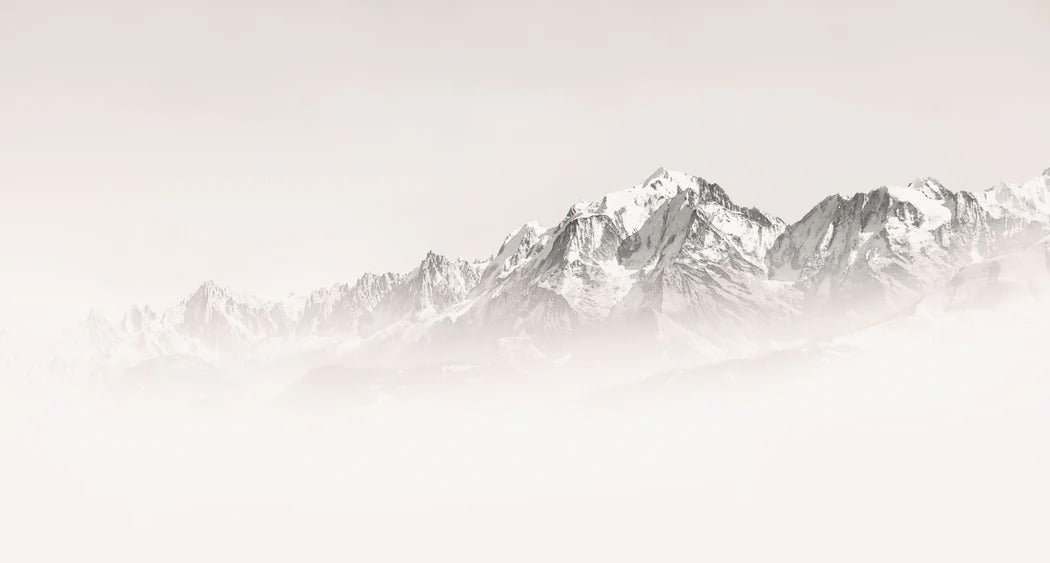 Papier peint matin brumeux Mont Blanc