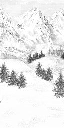 Papier peint montagne sommets de Chamonix, XXL, tendance