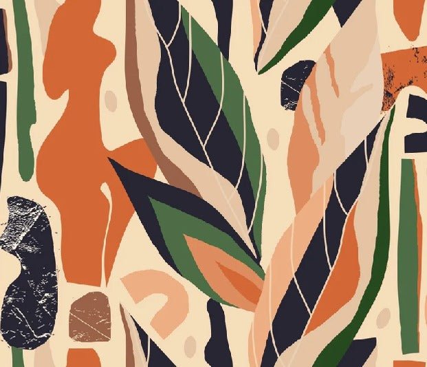 Papier peint mur végétal abstrait, XXL, tendance