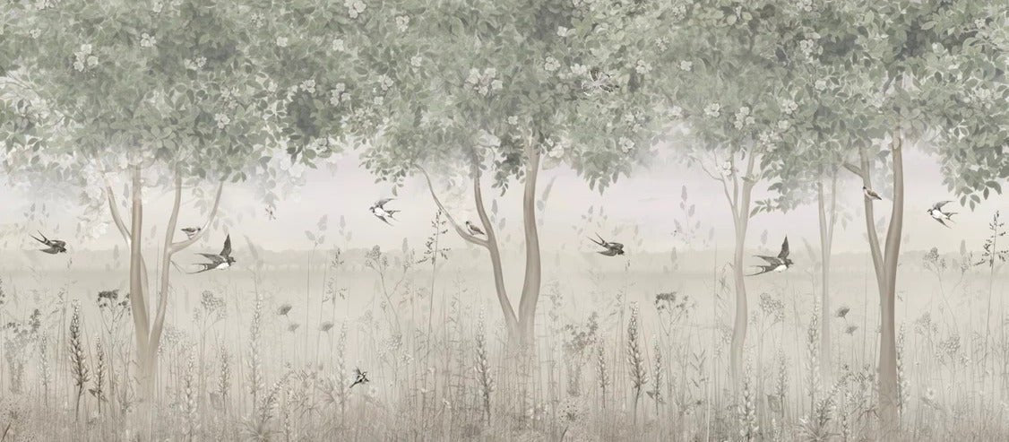 Papier peint panoramique clairière, XXL, tendance