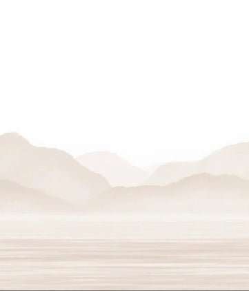 Papier peint Annecy et son lac paisible beige