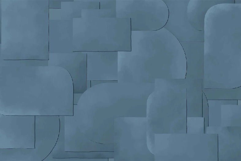 Blau geschnittene Panoramatapete