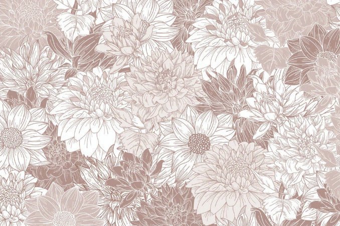Papel pintado Flor de dalia