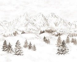 Tapete Bergmassiv der Alpen