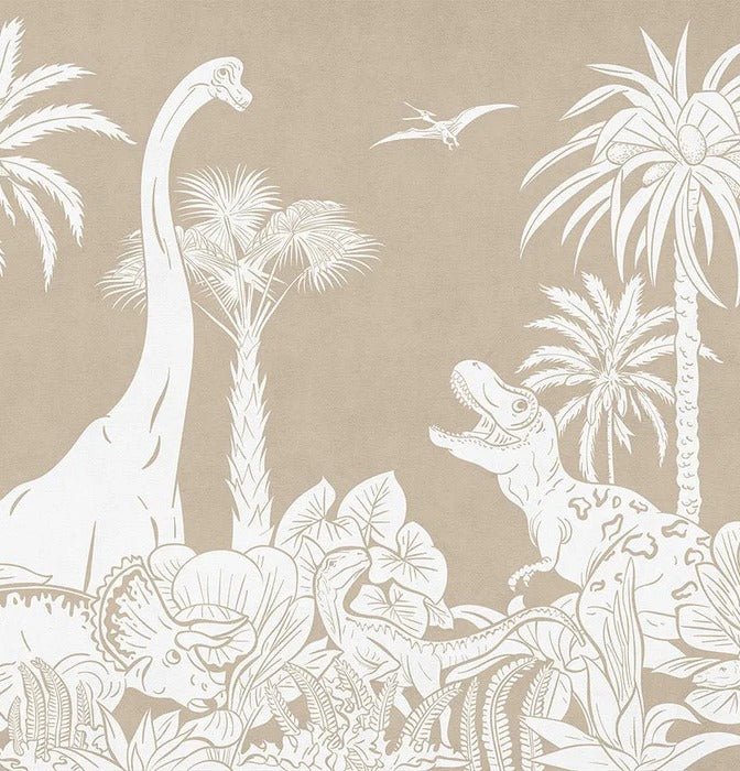 Tapete Dinos monochrom beige