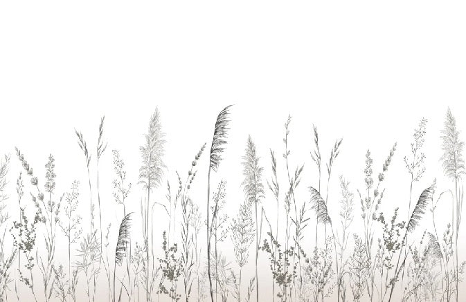 Papier peint poétique pampa, XXL, tendance