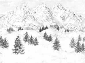 Tapete Berggipfel von Chamonix