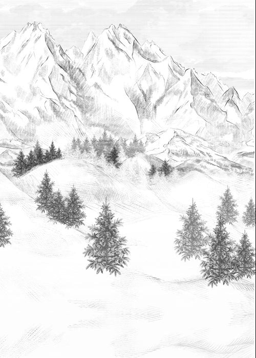 Tapete Berggipfel von Chamonix