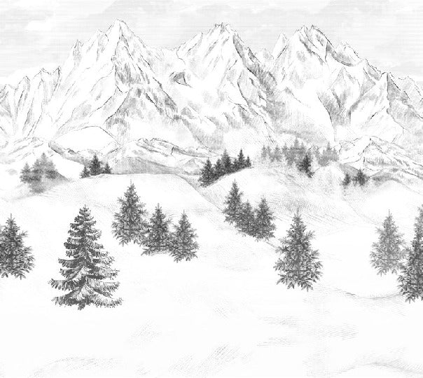 Tapete Berggipfel von Chamonix