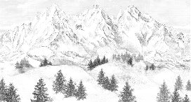 Papier peint montagne sommets de Chamonix