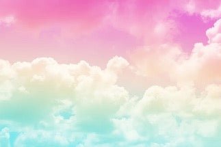 Wolkentapete in trendigem Rosa und Blau