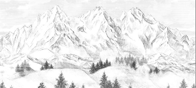 Tapete Berggipfel von Chamonix