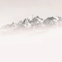 Carta da parati del Monte Bianco, mattina nebbiosa