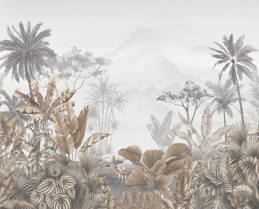 Papier peint tendance tropical sepia