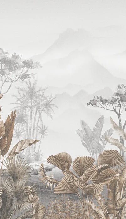Papier peint tendance tropical sepia