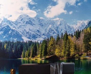 Panorama-Tapete Bergsee in Hochsavoyen