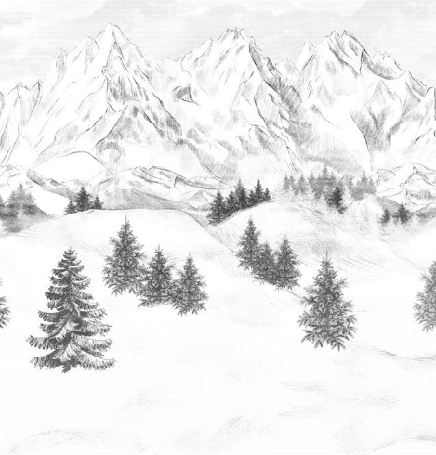 Tapete Berggipfel von Chamonix