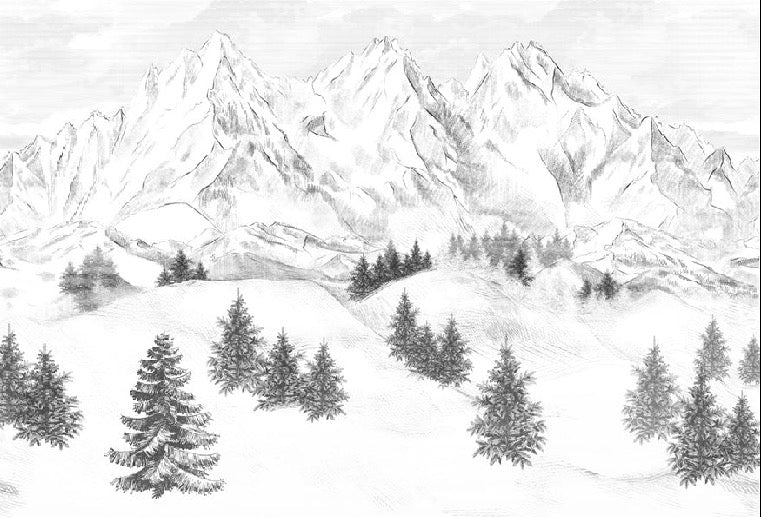 Tapete Berggipfel von Chamonix