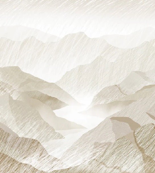 Tapete Illustration Berge Sepia