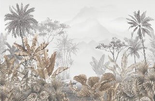 Papier peint tendance tropical sepia, XXL, tendance